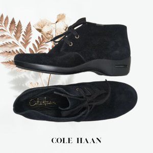 Cole Haan Black Suede Ankle Boots